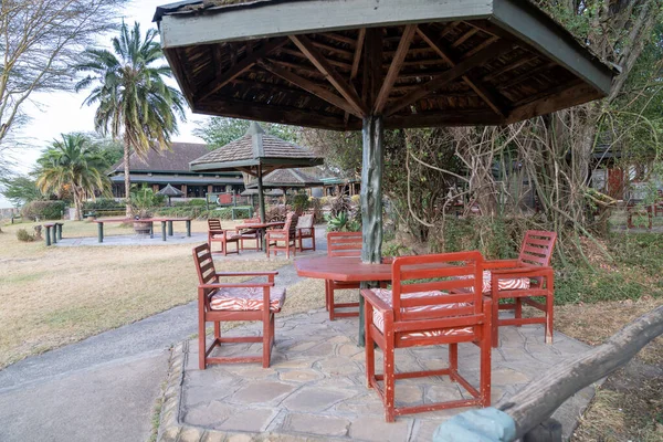 Kenia Afryka Marca 2023 Patio Terenie Lake Nakuru Lodge Hotelu — Zdjęcie stockowe