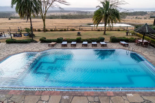 Kenya Africa March 2023 Pool View Lake Nakuru Lodge Hotel — Stock Photo, Image