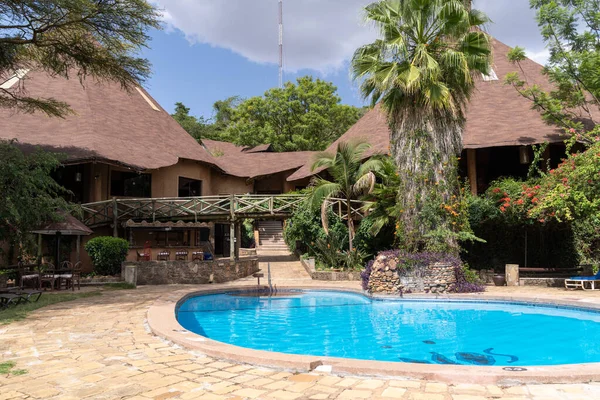 Kenia Afrika Maart 2023 Zicht Het Zwembad Van Mara Sopa — Stockfoto