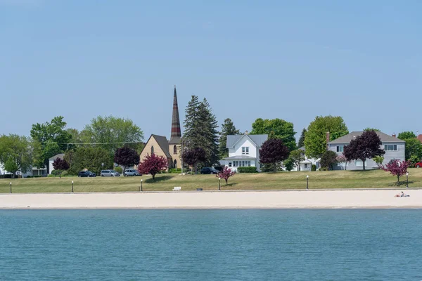Algoma Wisconsin Ιουνίου 2023 Παραλία Και Ακτογραμμή Στη Λίμνη Michigan — Φωτογραφία Αρχείου