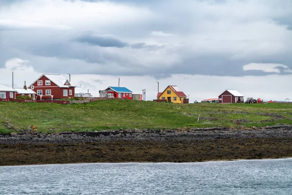 Flatey Island Iceland July 2023 Buildings Homes Flatey Island Small — Stock Photo, Image