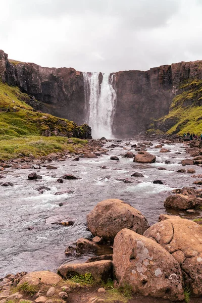 Gufufoss Vízesés Seydisfjordur Izlandon Egy Nyári Napon — Stock Fotó