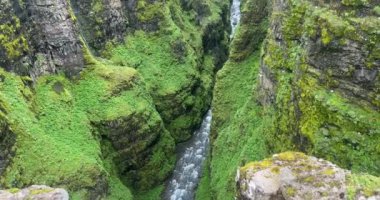 İzlanda 'daki Glymur Şelalesi, İzlanda' daki en yüksek ikinci şelale.