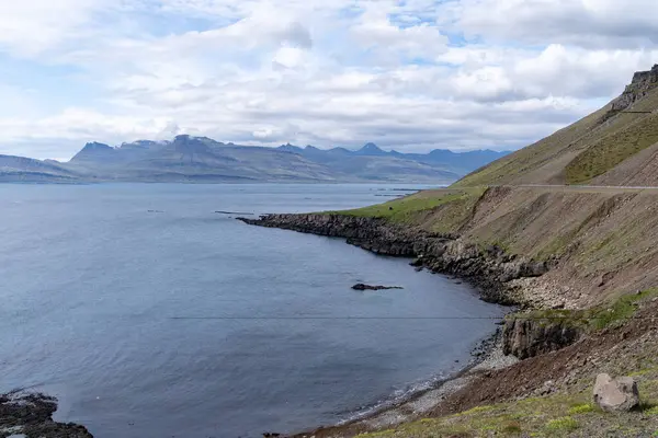 Περιφερειακός Δρόμος Της Ισλανδίας Κατά Μήκος Των Ανατολικών Φιορδ — Φωτογραφία Αρχείου