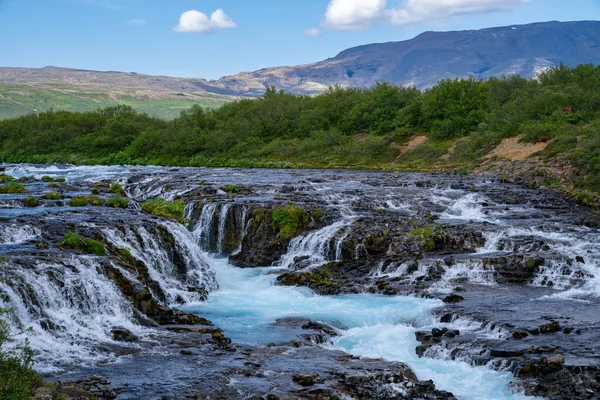 布鲁福斯瀑布 沿着冰岛的金圆地区 — 图库照片