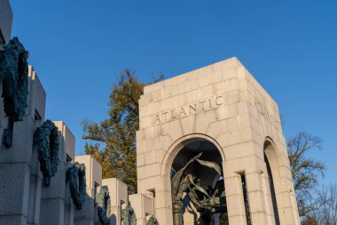 Washington, DC - 11 Kasım 2023: 2. Dünya Savaşı Anıtı