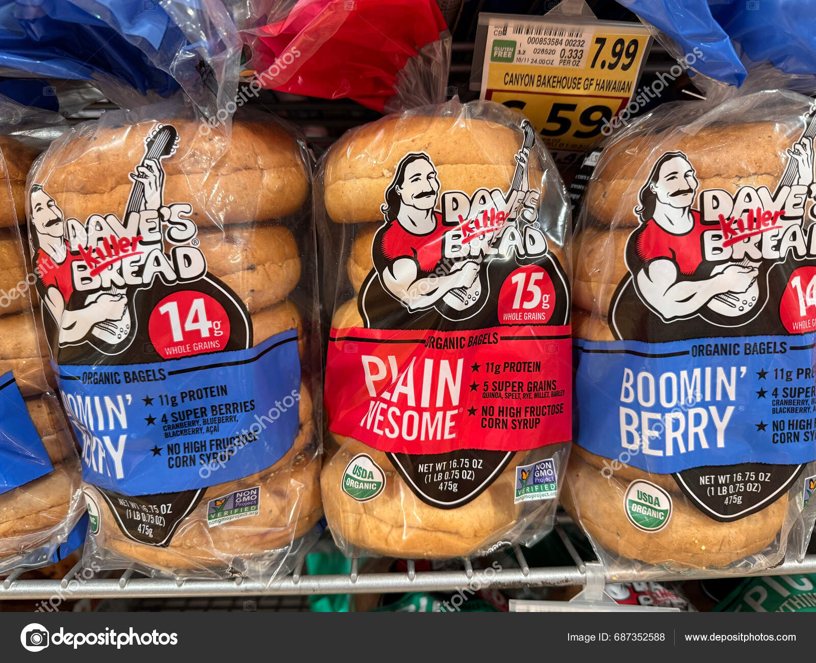 Vienna Virginia November 2023 Dave's Killer Bread Bagels Sale Grocery