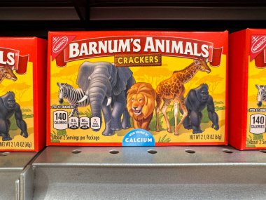 Viyana, Virginia - 13 Kasım 2023: Barnum Hayvan Krakerleri Bir markette Satılık
