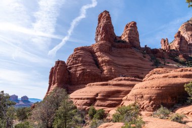 Sedona Arizona 'da Chicken Point patikası ve yürüyüş