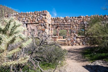 Bowen Stone Homestead Ruins, Tucson Mountain Park in Tucson Arizona clipart