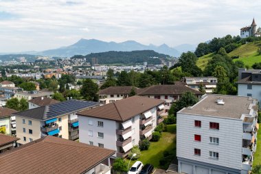 Kriens İsviçre 'nin şehir manzarası, Lucerne yakınlarında.