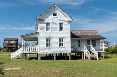 Rodanthe, North Carolina - August 31, 2024: Chicamacomico Lifesaving Station is now a museum and historic site on Hatteras Island in the Outer Banks clipart