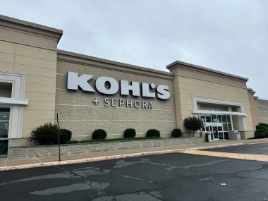 Manassas, Virginia - September 29, 2024: Kohls Department store, a chain retailer big box store, selling clothing and housewares clipart