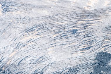 Güneşli bir günde Gornergrat, Zermatt İsviçre 'deki Gorner Buzulu' na yakın.