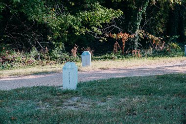 Boundary stone, marking the state boundary for Maryland and Washington DC - district of columbia clipart