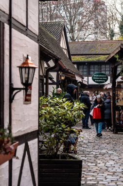 Nuremberg, Germany - December 4, 2024: The Handwerkerhof or Crafts Yard in Nuremberg old town. Nuremberg is a city of Bavaria state in Germany clipart