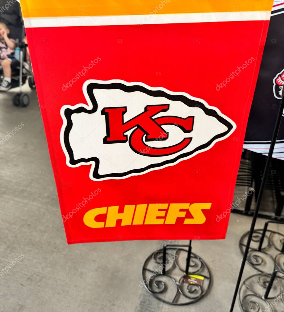 Mesa, Arizona - April 13, 2025: Kansas City Chiefs NFL football flag
