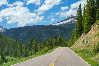 Independence Pass, Colorado 'nun göz kamaştırıcı yaz dağı manzarası