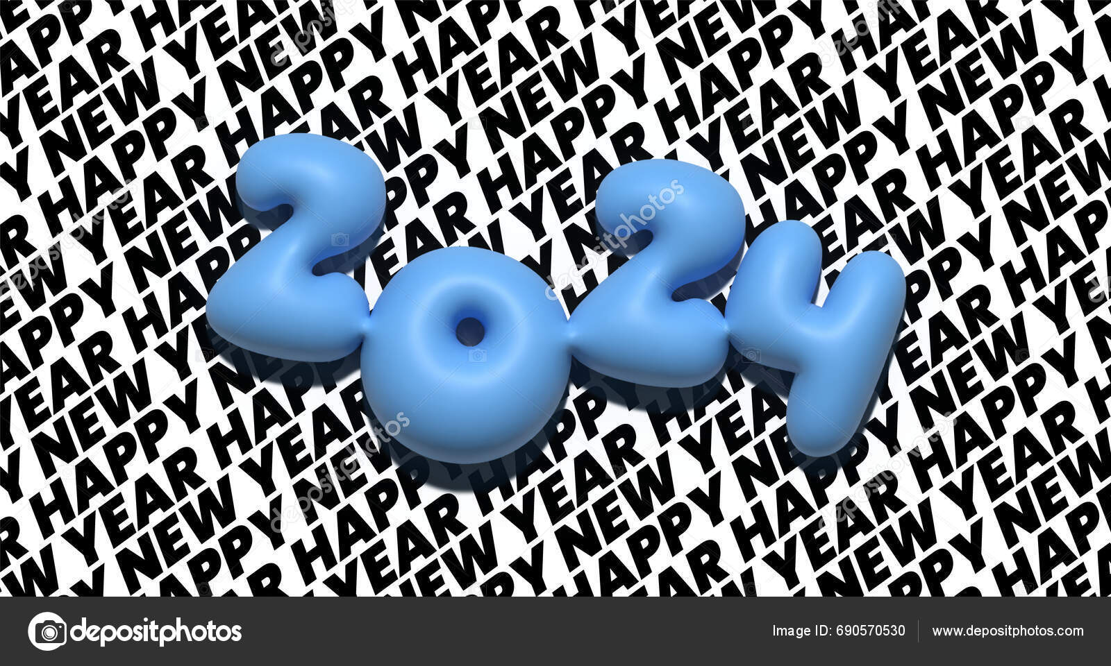 2024 Alphabet Number Render Blue Bubble Ballon Effect Stock Photo by ©Rawtwo 690570530