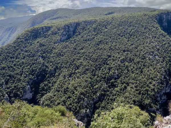 stock image Beautiful wooded landscape in the Uno National Park. Bosnia and Herzegovina