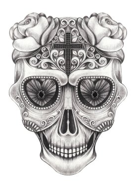 Ölü elin kağıda çizdiği şeker kafatası günü.