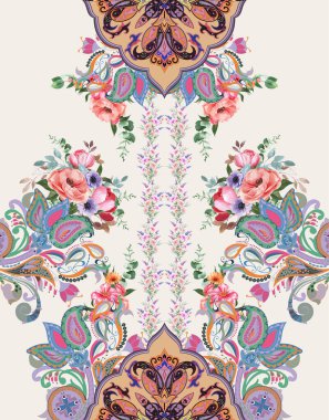 abstract floral background design print