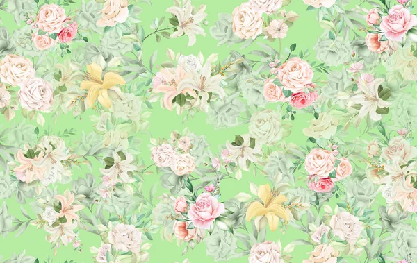 Seamless Floral Pattern Flowers — Stock Photo, Image