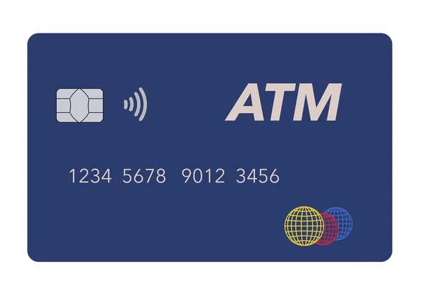 Zde Obecná Bankovní Kreditní Karta Nebo Debetní Karta Bankomatem Vytištěné — Stock fotografie