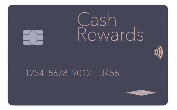 Here Cash Rewards Credit Card Debit Card Casting Shadow Illustration — Stock Photo, Image