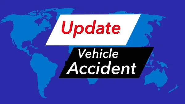Aktualizacja Pojazdu Wypadek Telewizja Baner Wiadomości — Zdjęcie stockowe