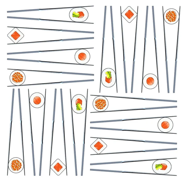 Aquí Hay Una Imagen Gráfica Sushi Japonés Palillos Que Una —  Fotos de Stock