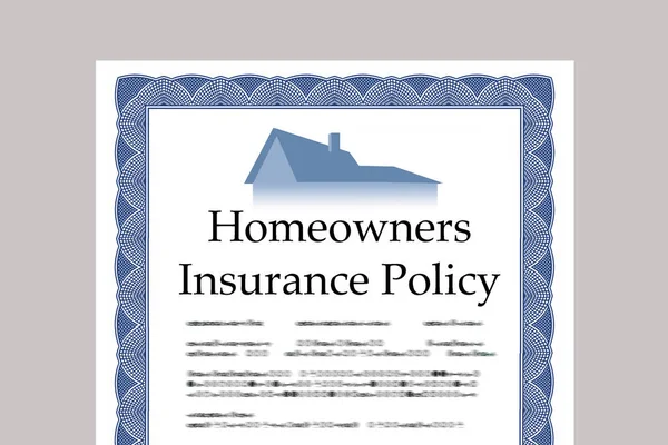 Here Generic Mock Homeowner Insurance Policy — Stock Photo, Image