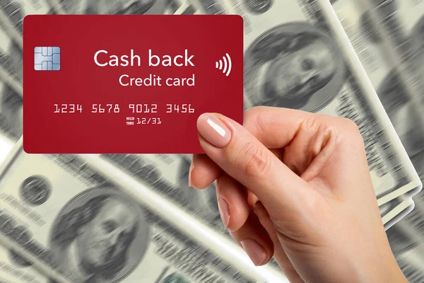 Here is a cash back rewards credit card in a 3-d illustration.