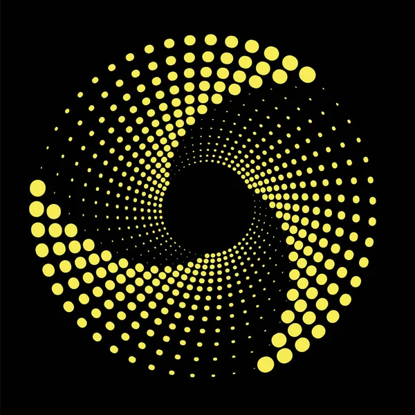 基于黑色背景的黄环点缀图标 — 图库矢量图片