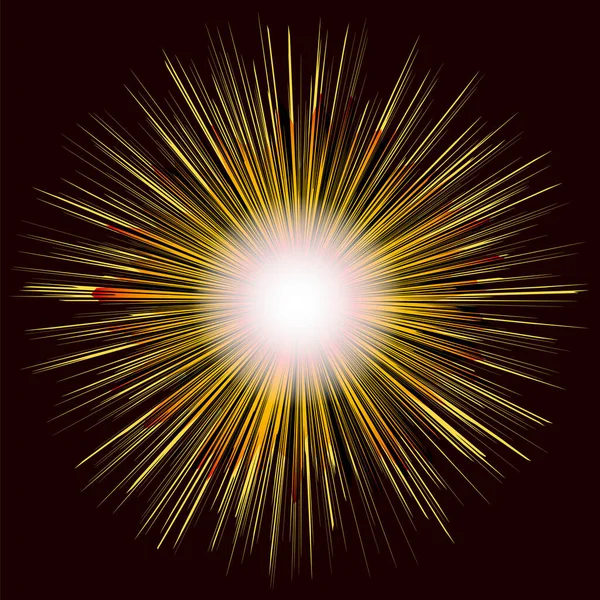 Explode Flash Cartoon Explosion Star Burst Dark Background — Stock Vector