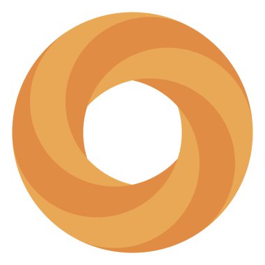 Çember Renkli Simge Beyaz Arkaplanda İzole Edildi.