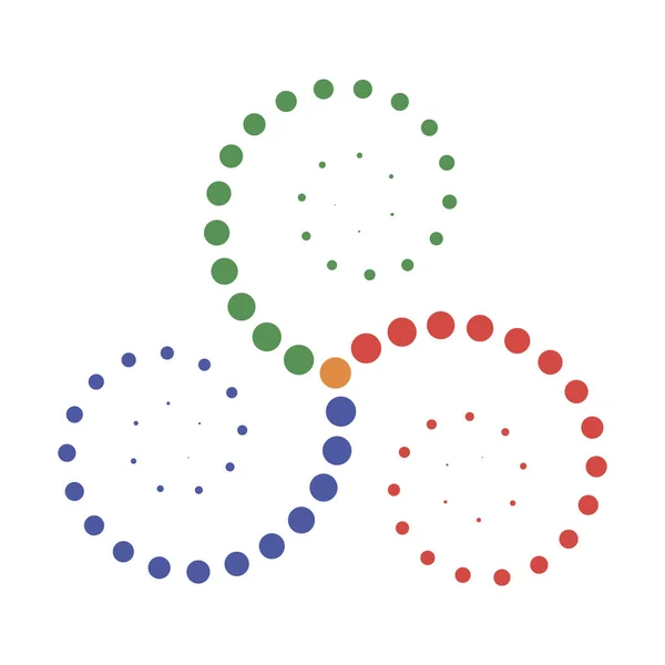 Circle Prickade Färgglada Ikonen Isolerad Vit Bakgrund — Stock vektor
