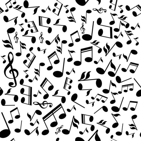 Musical Notes Seamless Pattern White Background — Stock Photo, Image