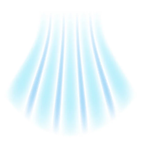 Свіжий Потік Повітря Кондиціонера Ігристий Світловий Ефект Блакитними Променями Імітація — стоковий вектор