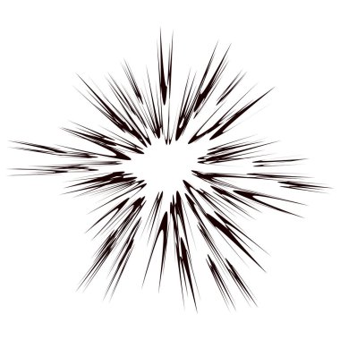 Vector Explode Flash, Cartoon Explosion, Star Burst on White Background.