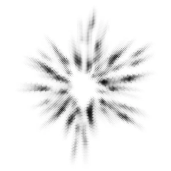 半色调图案 一组Dots 白色背景的虚线纹理 覆盖Grunge模板 遇险线性设计 淡出单色点 流行艺术背投 — 图库照片
