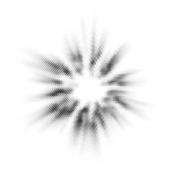 半色调图案 一组Dots 白色背景的虚线纹理 覆盖Grunge模板 遇险线性设计 淡出单色点 流行艺术背投 — 图库照片#