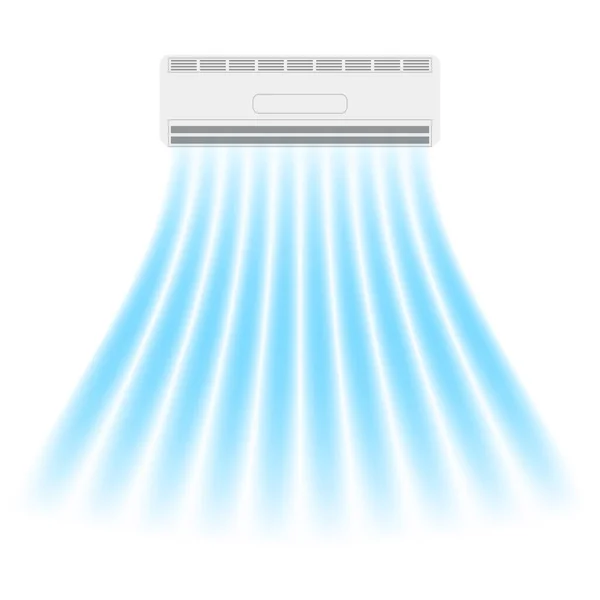 Vector Wand Klimaanlage Icon Luftreiniger Klimaanlage Der Weißen Wand — Stockvektor