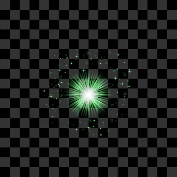 Vector Green Light Effect Ορισμός Καρό Φόντο Διαφανής Ροή Νερού — Διανυσματικό Αρχείο