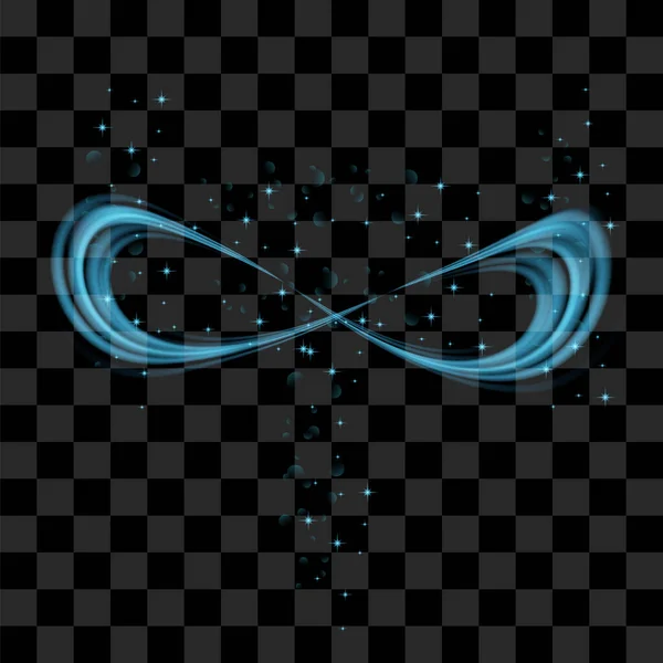 Vector Blue Blurred Fire Dark Background Картун Вогнем Перестрілка Burst — стоковий вектор
