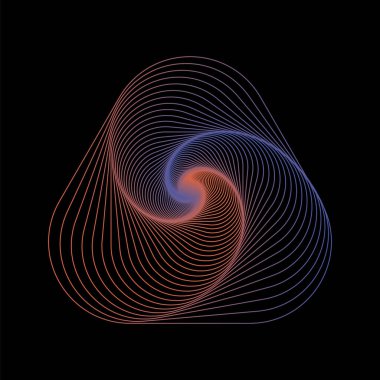 Renkli Satır Simgesi Karanlık Arkaplanda İzole Edildi.