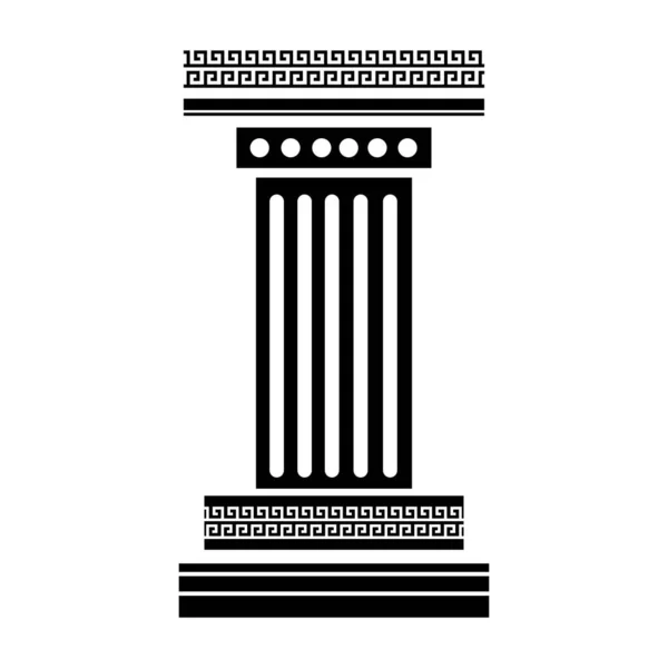 Vector illustration with ancient columns isolated on white background.
