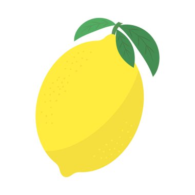 Yeşil Yapraklı Taze Sarı Limon. Ekşi Tadı Olan Tropikal Meyve Simgesi.