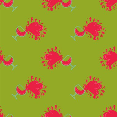 Vektör içkisi kusursuz. Kokteyl ve gözlüksüz doku. Şarap alkol geçmişi.