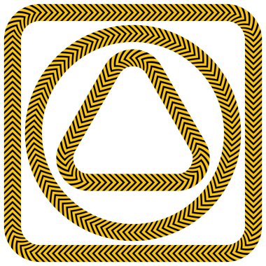 Sarı ve Siyah Çerçeve seti. Arrow sağ tarafı işaret ederken Tehlike İşareti Arkaplanı. Çizgili Geçiş Katı Çizgileri. Dikkat Sembolleri. Teyp Bariyeri.